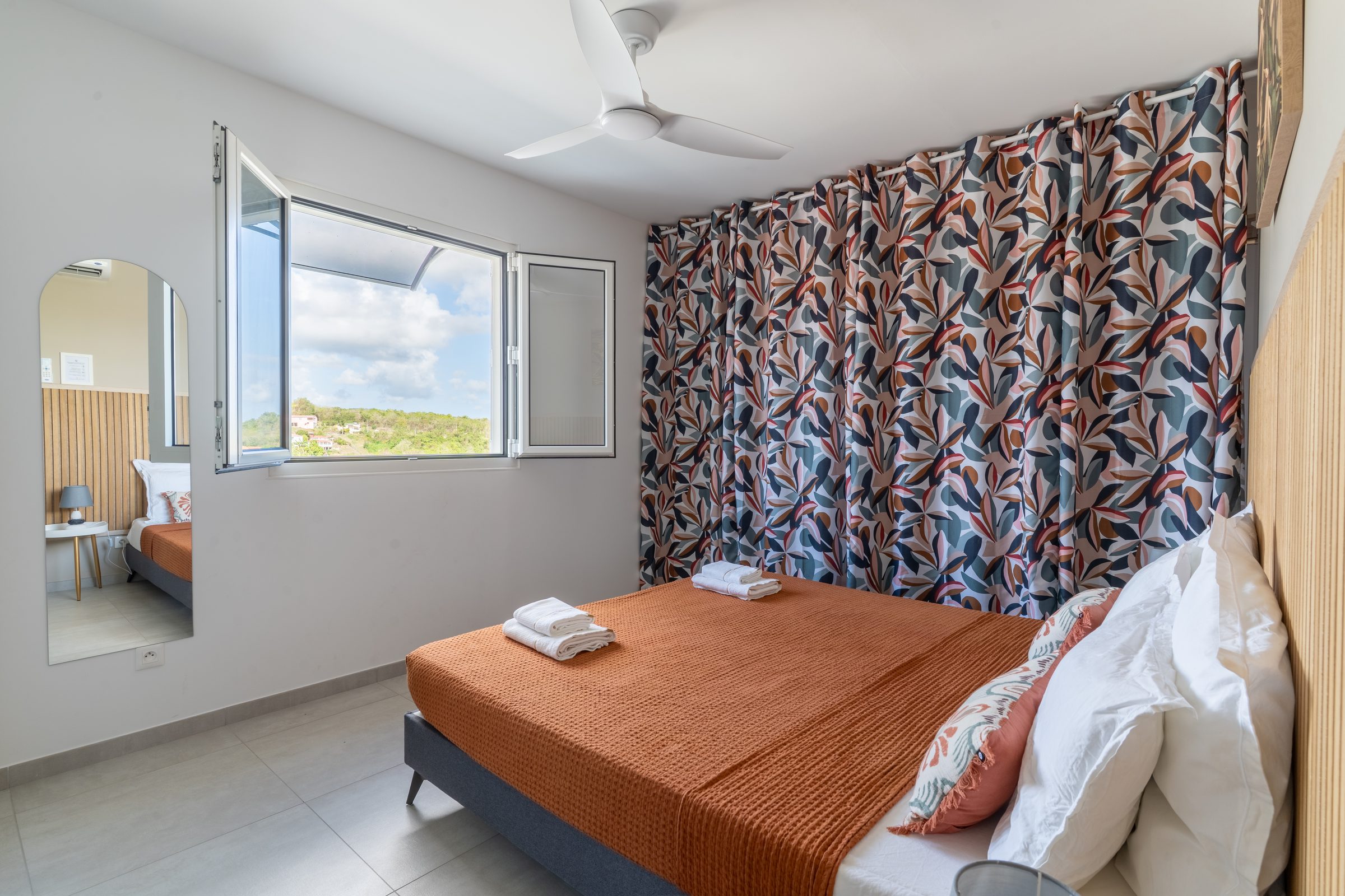 Chambre d'une villa en location en Martinique