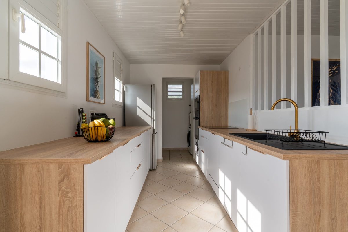 Cuisine équipée d'une location saisonnière